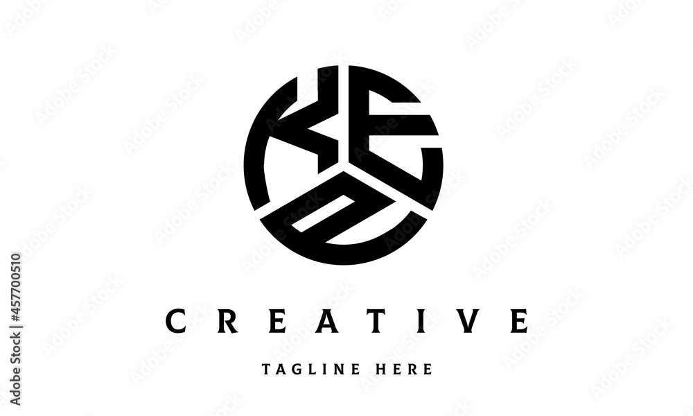 KEP creative circle three letter logo KEP creative circle three letter logo