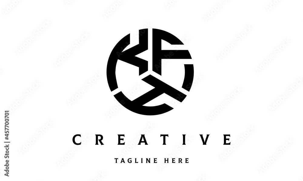 KFH creative circle three letter logo KFH creative circle three letter logo