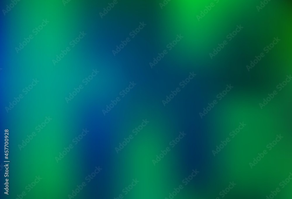 Fototapeta premium Light Blue, Green vector blurred bright background.