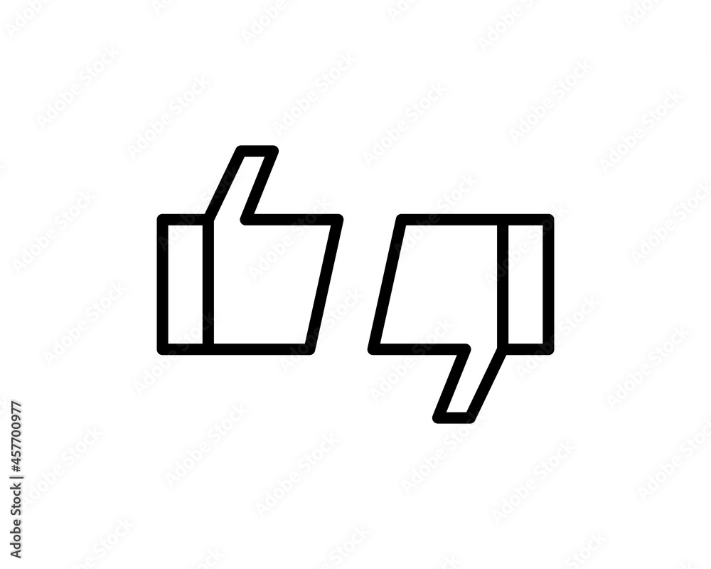like icon vector. Thumbs up icon. social media icon. Like and dislike icon. Thumbs up and thumbs down like icon vector. Thumbs up icon. social media icon. Like and dislike icon. Thumbs up and thumbs down