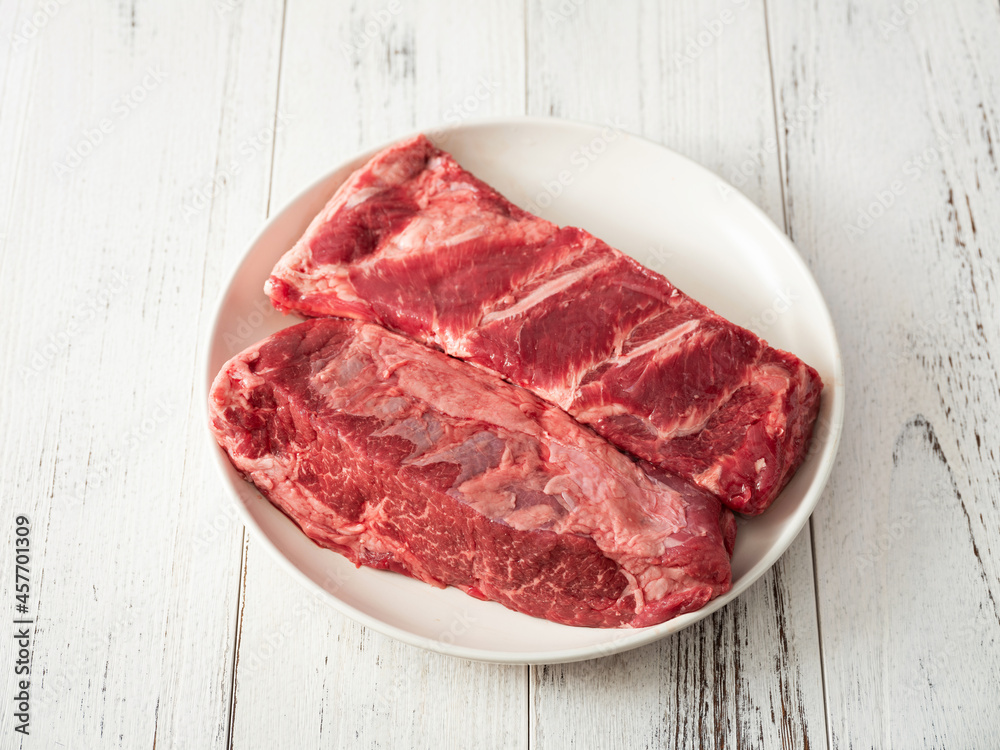 Fototapeta premium fresh raw meat on a plate 