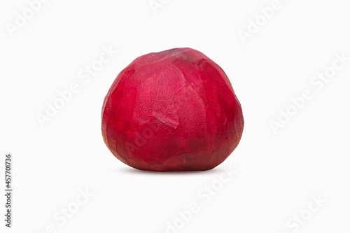 Peeled beetroot . Fresh beetroot purple it is tuber or root that collect food underground. It is temperate plant and healthy vegetable. Contains vitamins and antioxidants. isolated on white background © Thepporn