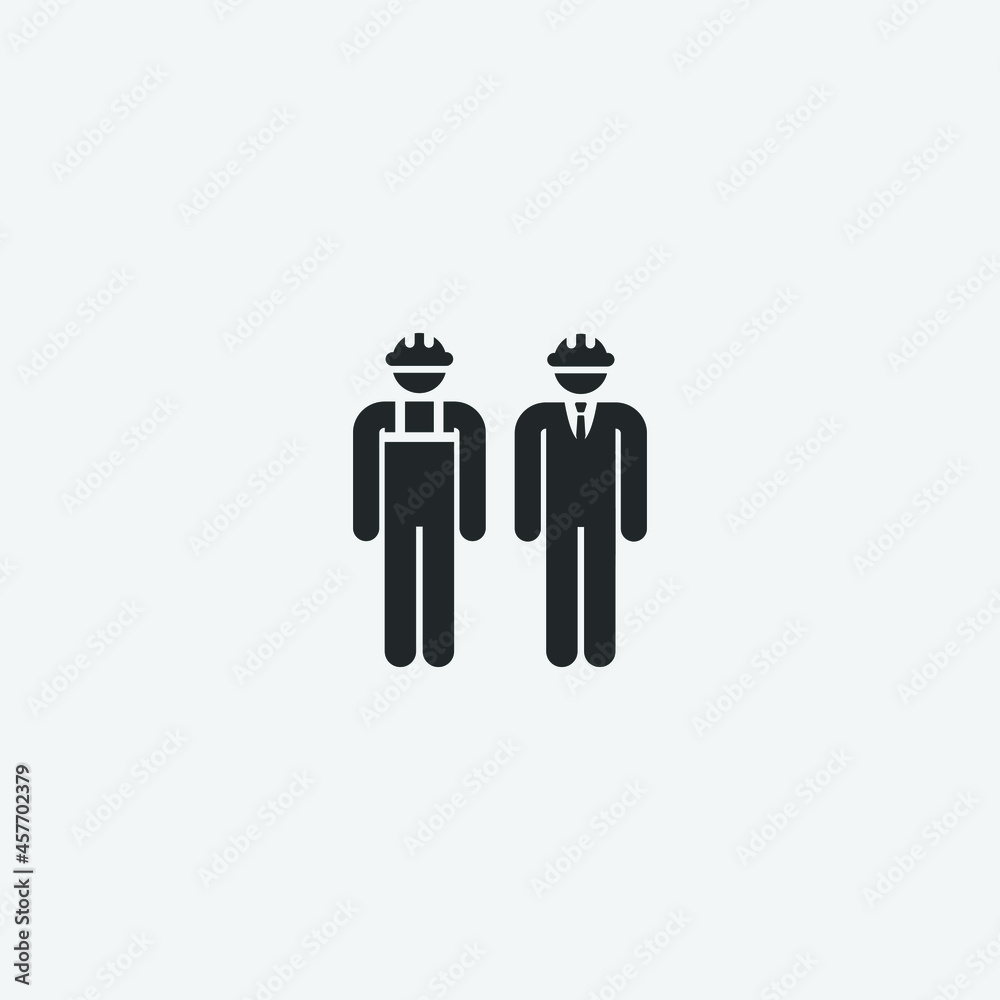 Engineers vector icon illustration sign Engineers vector icon illustration sign