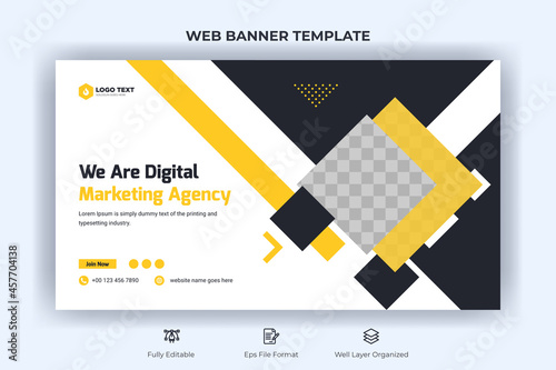 Creative corporate social media web banner and youtube thumbnail template | Youtube live stream video thumbnail for marketing agency | video thumbnail | Youtube thumbnail