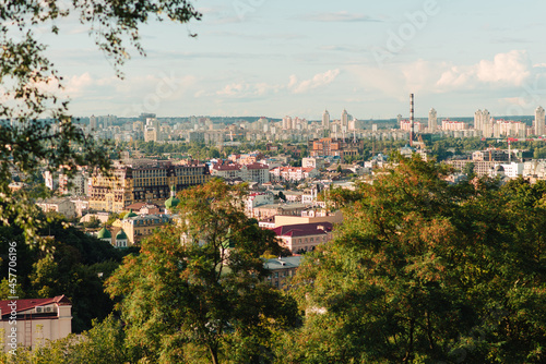 Kiev, Ukraine - September 05, 2021. Daytime panorama of the city of Kiev. © Olena Svechkova