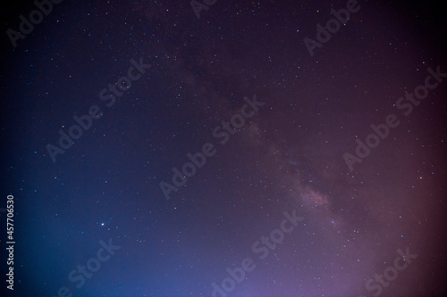 Abstract background of celestial stars, blurred wallpaper of the Milky Way at night, is a natural beauty. Seen during the time of the season