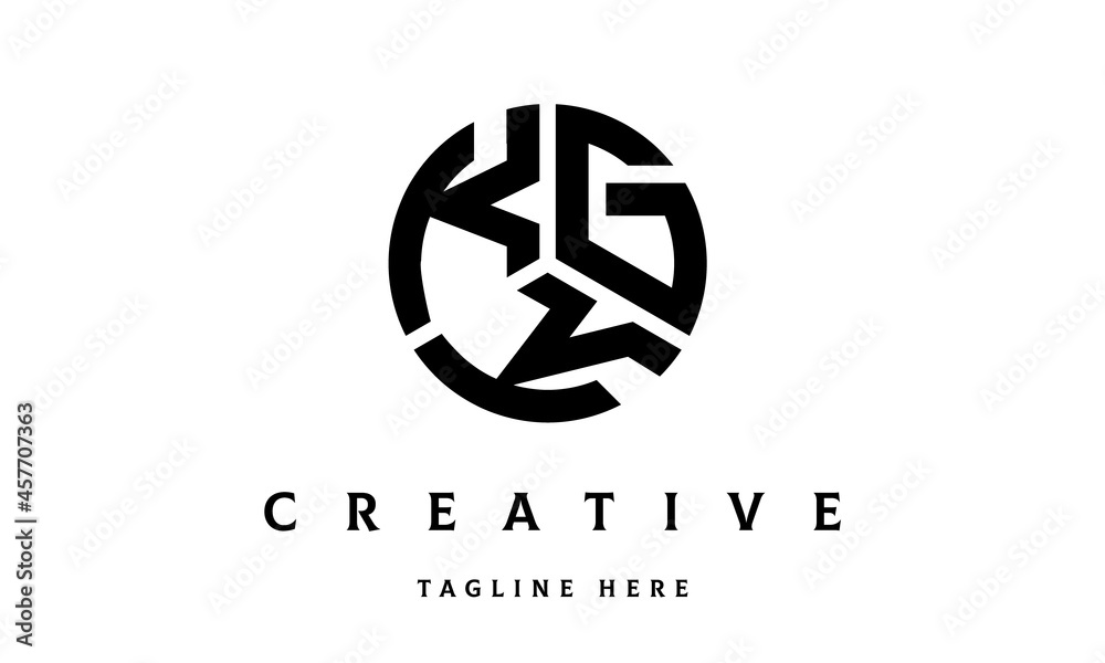 KGK creative circle three letter logo KGK creative circle three letter logo