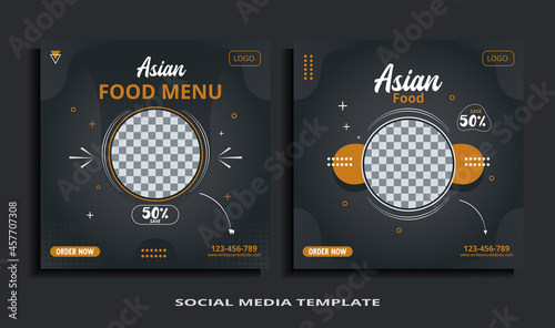 Food social media banner post template