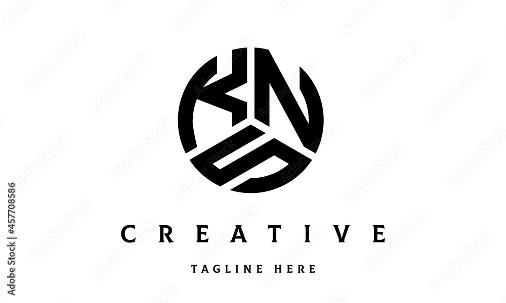 KNS creative circle three letter logo KNS creative circle three letter logo