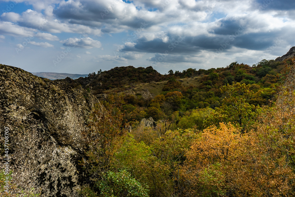 Rural Caucasus mountain landscape
