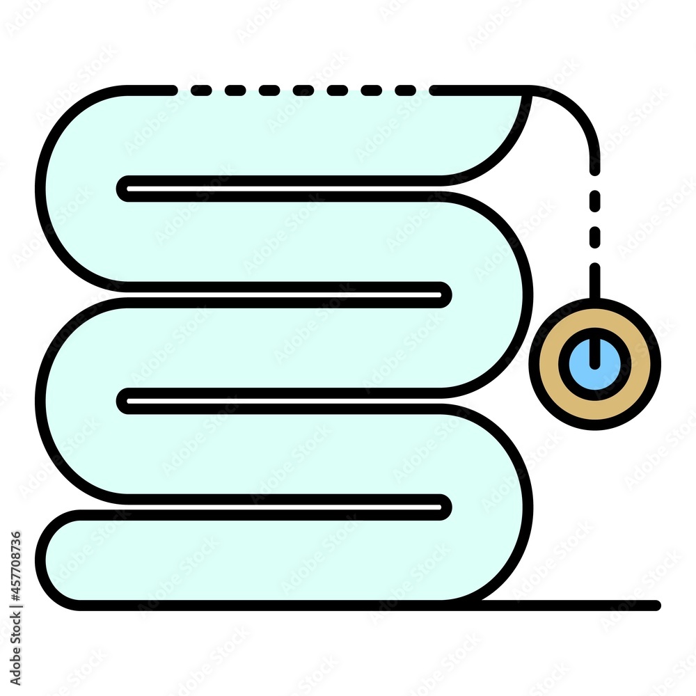 Electric blanket icon. Outline electric blanket vector icon color flat isolated Electric blanket icon. Outline electric blanket vector icon color flat isolated