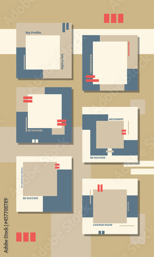 Social media template vector design