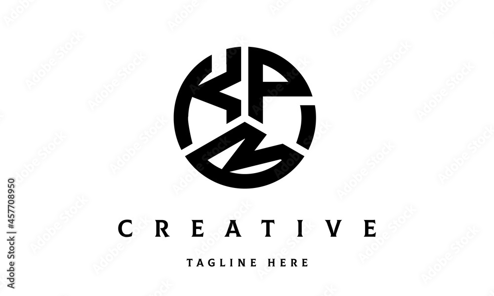 KPB creative circle three letter logo KPB creative circle three letter logo