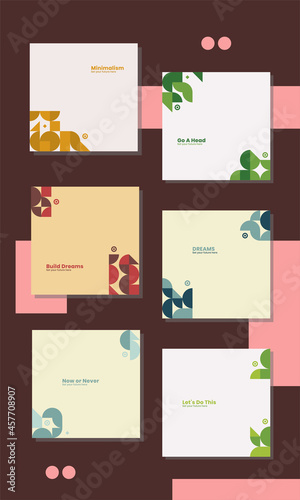 Social media template vector design