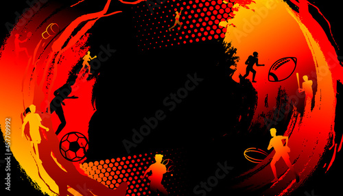 Sports background design with abstract futuristic template. Vector sport concept