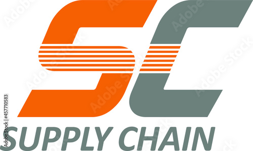 Supply chain,  letter SC, arrow logo, initial letters, monogram, symbol, icon, vector template