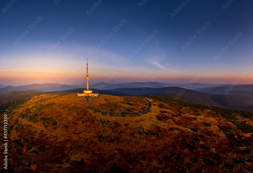 sunrise over the mountains - Jeseníky Praděd