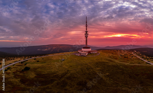 sunrise over the mountains - Jeseníky Praděd