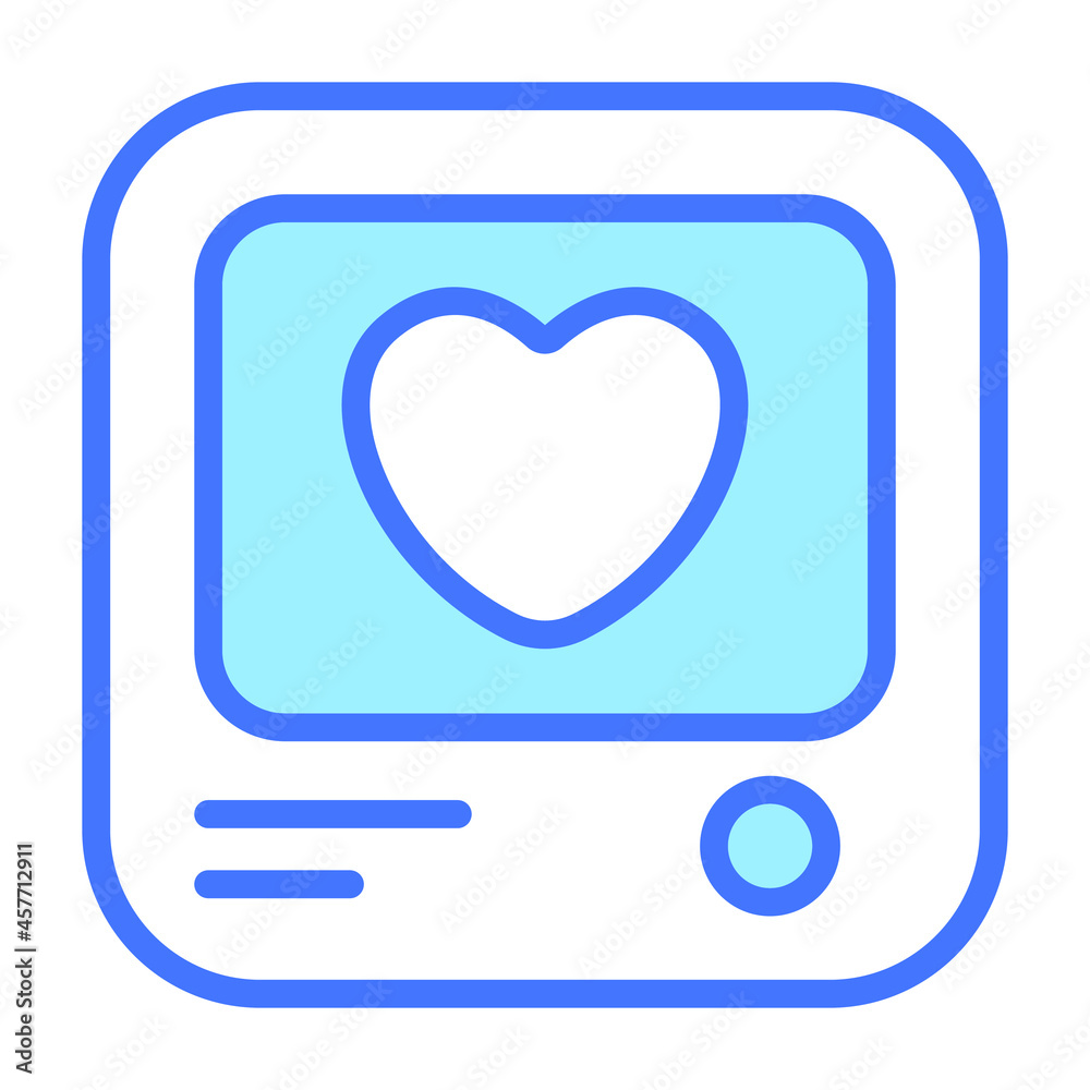 love comment, expression Icon, simple design blue line icon. love comment, expression Icon, simple design blue line icon.