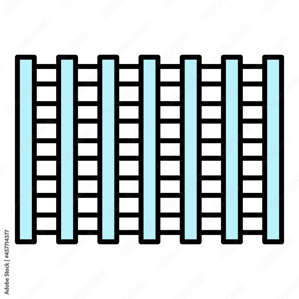 Plastic pool frame icon. Outline plastic pool frame vector icon color flat isolated