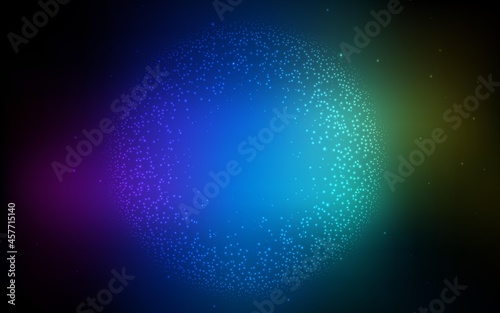 Dark Multicolor vector texture with milky way stars.
