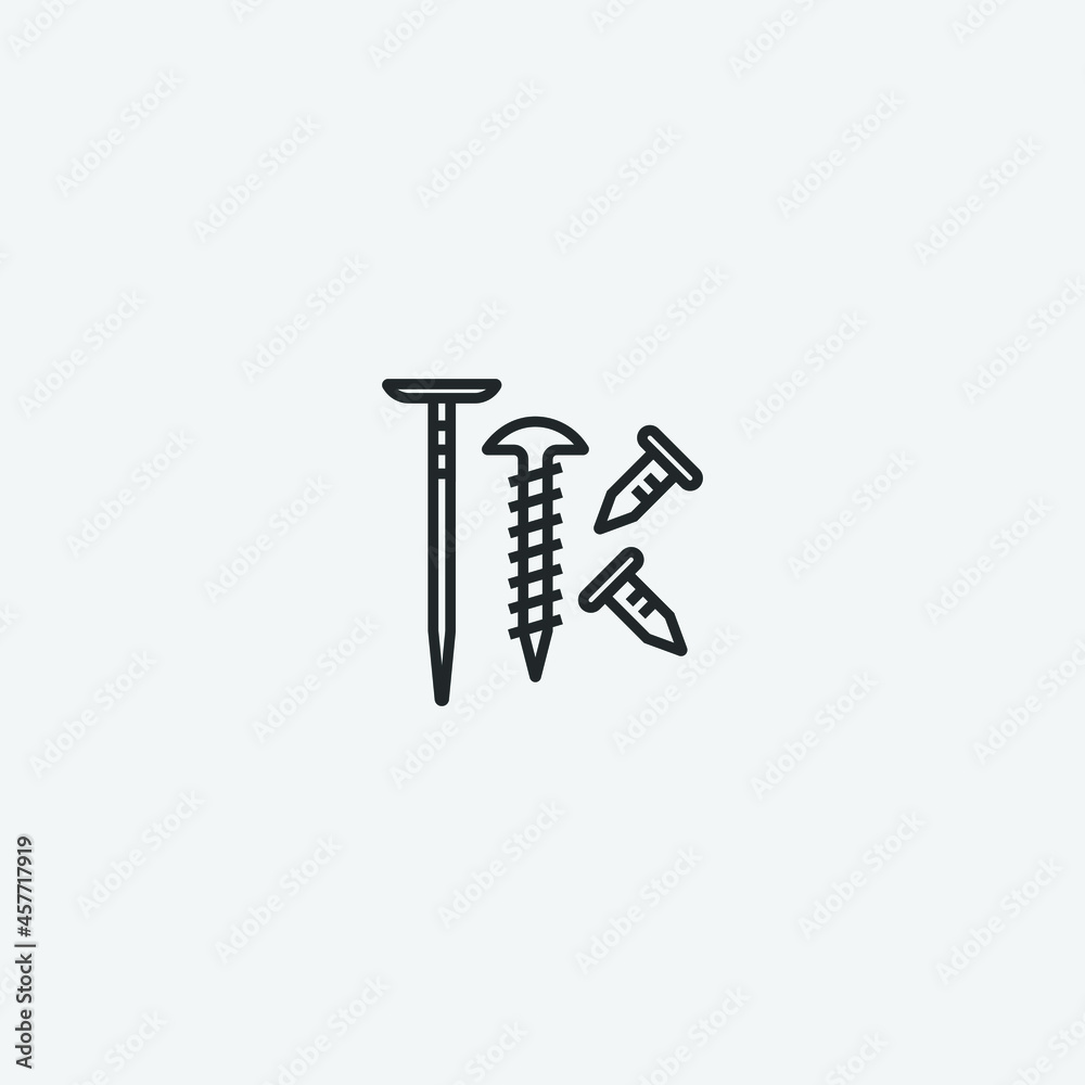 Nails vector icon illustration sign Nails vector icon illustration sign