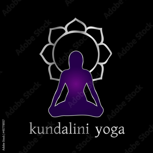 Kundalini Yoga and meditation watercolor quotes in dark