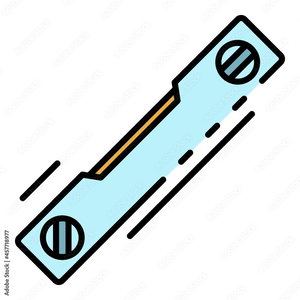Level tool icon. Outline level tool vector icon color flat isolated Level tool icon. Outline level tool vector icon color flat isolated