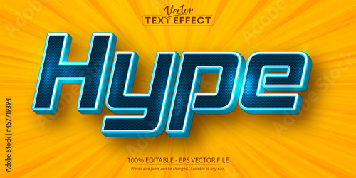 Hype text, minimalistic style editable text effect photo