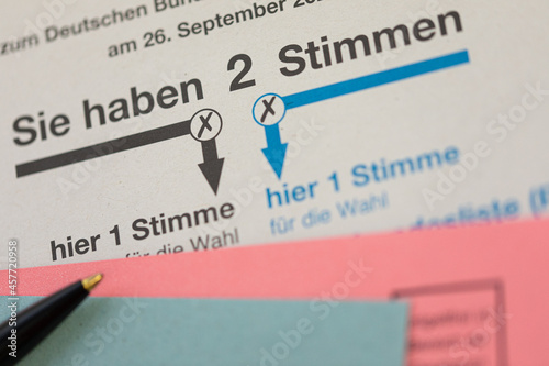 Wahlschein und Briefwahl zur Bundestagswahl photo