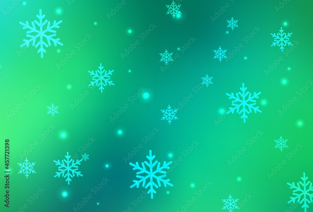 Light Green vector pattern in Christmas style.
