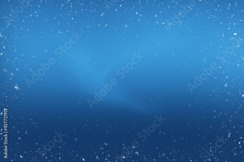 Beautiful blue light background with snow frame.
