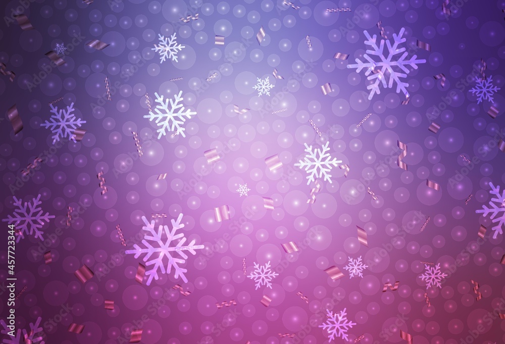 Light Purple, Pink vector background in Xmas style. Light Purple, Pink vector background in Xmas style.