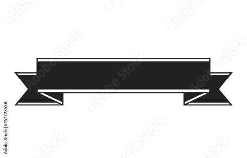 Wallpaper Mural a black ribbon for messages on a white background Torontodigital.ca