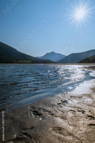 lake and mountains
