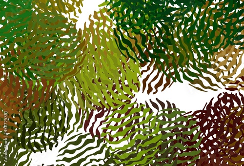 Dark Green, Yellow vector background with wry lines.