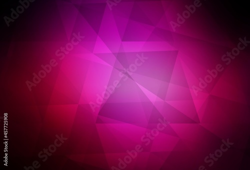 Dark Pink vector abstract mosaic background.