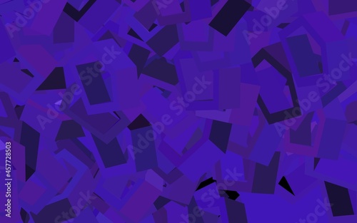Dark Purple vector template in hexagonal style.