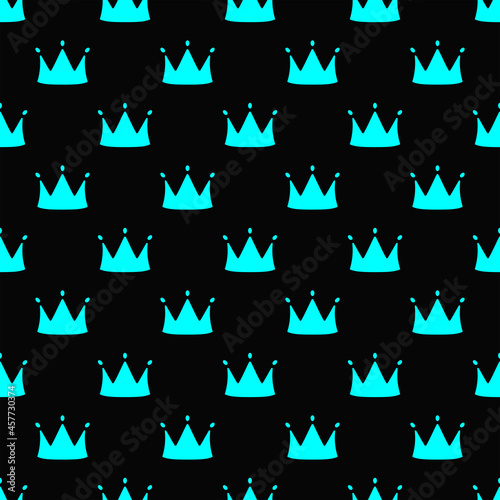 Simple seamless pattern with repeating crown. Vector illustration.