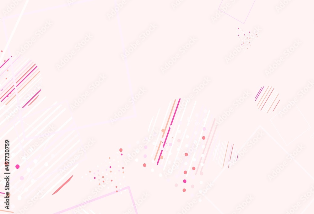Light Red vector background with triangles, circles, cubes.