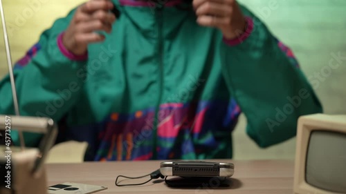 Listen To Music on a Portable CD Player 90s Vintage Tech photo