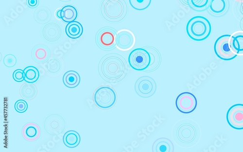 Light Blue  Red vector texture with disks.