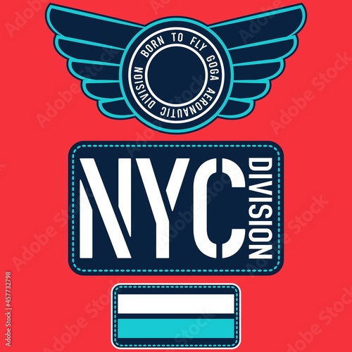 Illustration military patch with text and background