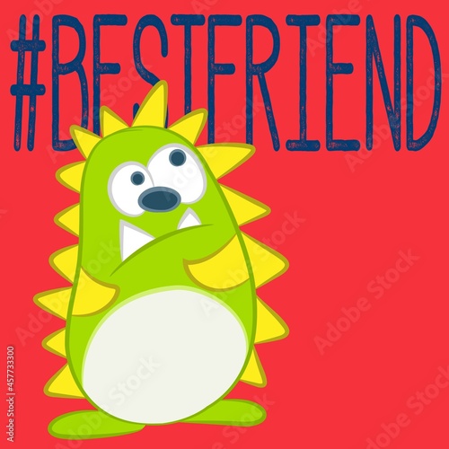 funny porcupine cartoon text and red background