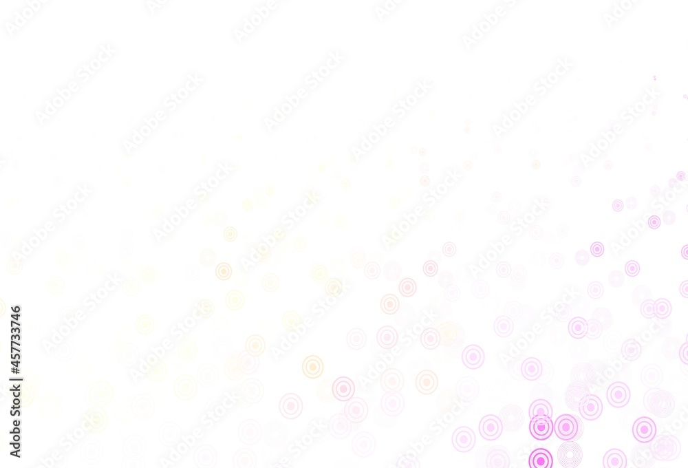 Light Pink, Yellow vector background with bubbles. Light Pink, Yellow vector background with bubbles.