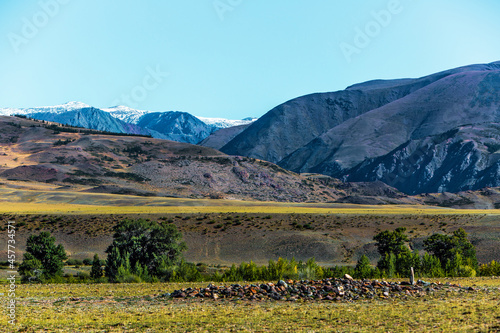 Mountain landscape. Chagan-Uzun  Kosh-Agachsky district of the Altai Republic  Russia