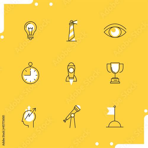 nine vision business icons