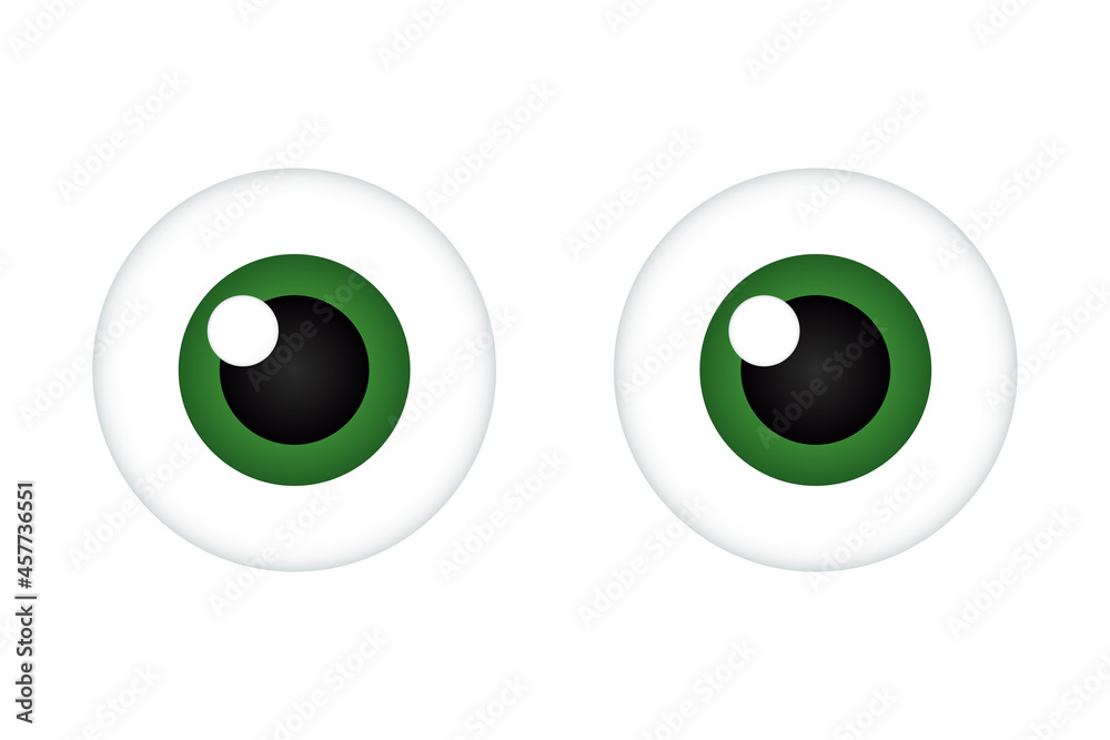 Funny human cartoon eyes with reflected light for web Funny human cartoon eyes with reflected light for web
