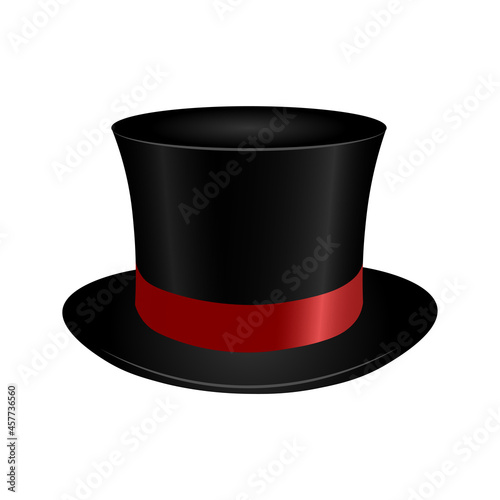 Gentleman cylinder hat for web design Fashion and vintage man hat