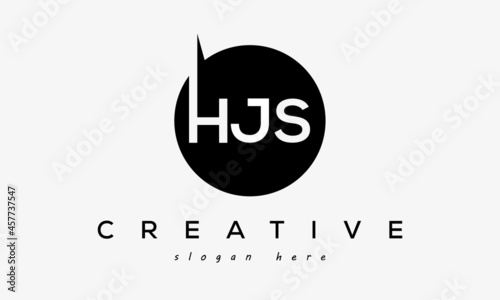 HJS creative circle letters logo design victor photo